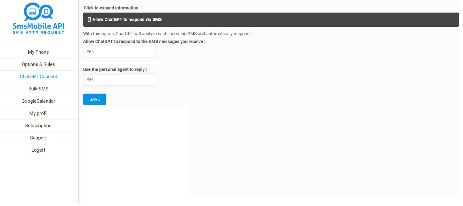 ChatGPT integrationsindstillingseksempel 2