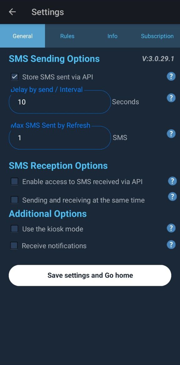 Общие настройки и поведение API